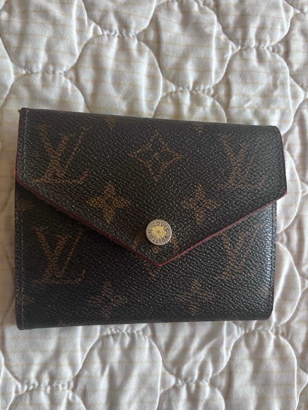 Louis Vuitton Brown Monogram Envelope Wallet authenticate & preloved❤️